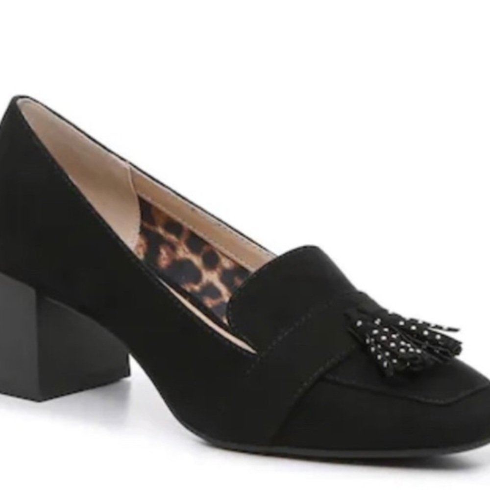 KELLY AND KATIE SUDE Black Suede Loafers